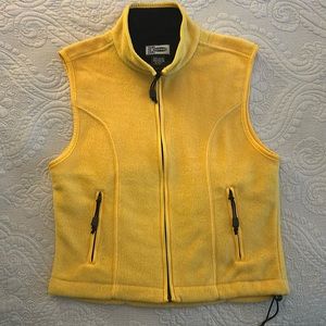 Yellow fleece zippered vest